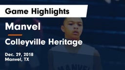 Manvel  vs Colleyville Heritage  Game Highlights - Dec. 29, 2018