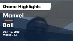 Manvel  vs Ball  Game Highlights - Dec. 15, 2020