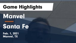 Manvel  vs Santa Fe  Game Highlights - Feb. 1, 2021