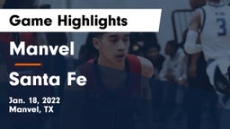 Manvel  vs Santa Fe  Game Highlights - Jan. 18, 2022