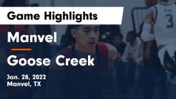 Manvel  vs Goose Creek  Game Highlights - Jan. 28, 2022