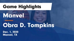 Manvel  vs Obra D. Tompkins  Game Highlights - Dec. 1, 2020