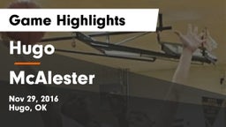 Hugo  vs McAlester  Game Highlights - Nov 29, 2016