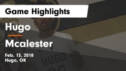 Hugo  vs Mcalester Game Highlights - Feb. 13, 2018