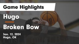 Hugo  vs Broken Bow  Game Highlights - Jan. 12, 2024