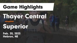 Thayer Central  vs Superior  Game Highlights - Feb. 20, 2023