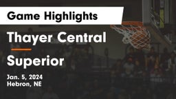 Thayer Central  vs Superior  Game Highlights - Jan. 5, 2024