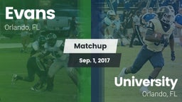 Matchup: Evans  vs. University  2017