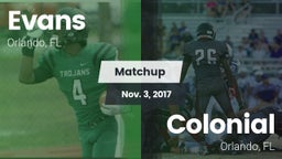 Matchup: Evans  vs. Colonial  2017