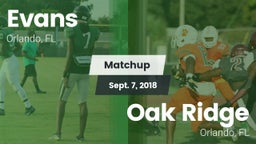 Matchup: Evans  vs. Oak Ridge  2018