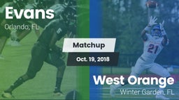 Matchup: Evans  vs. West Orange  2018