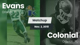 Matchup: Evans  vs. Colonial  2018