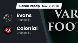 Recap: Evans  vs. Colonial  2018