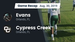Recap: Evans  vs. Cypress Creek  2019
