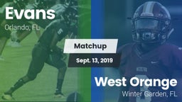 Matchup: Evans  vs. West Orange  2019