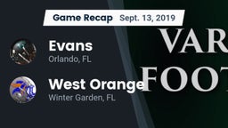 Recap: Evans  vs. West Orange  2019