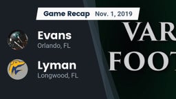 Recap: Evans  vs. Lyman  2019