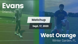 Matchup: Evans  vs. West Orange  2020