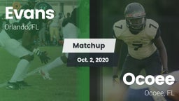 Matchup: Evans  vs. Ocoee  2020