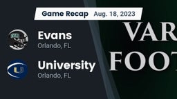 Recap: Evans  vs. University  2023
