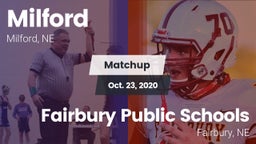 Matchup: Milford  vs. Fairbury Public Schools 2020