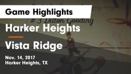 Harker Heights  vs Vista Ridge  Game Highlights - Nov. 14, 2017