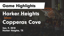 Harker Heights  vs Copperas Cove  Game Highlights - Jan. 9, 2018