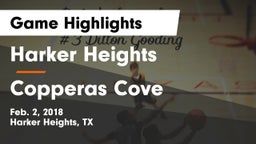Harker Heights  vs Copperas Cove  Game Highlights - Feb. 2, 2018