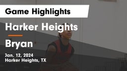 Harker Heights  vs Bryan  Game Highlights - Jan. 12, 2024