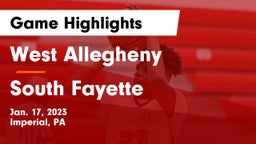 West Allegheny  vs South Fayette  Game Highlights - Jan. 17, 2023