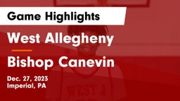 West Allegheny  vs Bishop Canevin  Game Highlights - Dec. 27, 2023