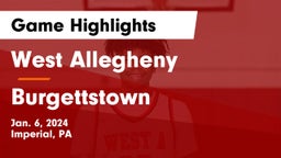 West Allegheny  vs Burgettstown  Game Highlights - Jan. 6, 2024