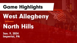 West Allegheny  vs North Hills  Game Highlights - Jan. 9, 2024
