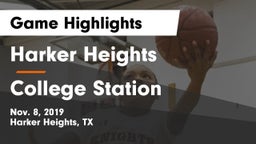 Harker Heights  vs College Station  Game Highlights - Nov. 8, 2019