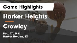 Harker Heights  vs Crowley  Game Highlights - Dec. 27, 2019