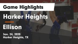 Harker Heights  vs Ellison  Game Highlights - Jan. 24, 2020