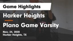 Harker Heights  vs Plano Game Varsity Game Highlights - Nov. 24, 2020