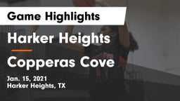 Harker Heights  vs Copperas Cove  Game Highlights - Jan. 15, 2021