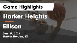 Harker Heights  vs Ellison  Game Highlights - Jan. 29, 2021