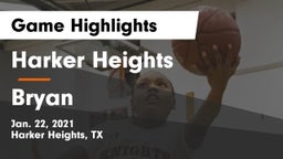 Harker Heights  vs Bryan  Game Highlights - Jan. 22, 2021