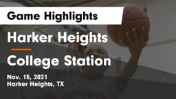 Harker Heights  vs College Station  Game Highlights - Nov. 15, 2021