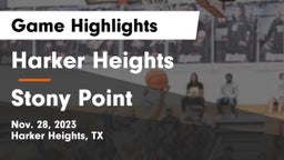 Harker Heights  vs Stony Point  Game Highlights - Nov. 28, 2023