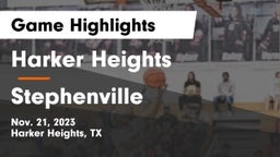 Harker Heights  vs Stephenville  Game Highlights - Nov. 21, 2023