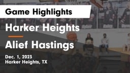 Harker Heights  vs Alief Hastings  Game Highlights - Dec. 1, 2023