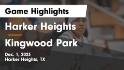 Harker Heights  vs Kingwood Park  Game Highlights - Dec. 1, 2023