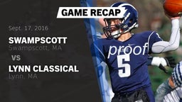 Recap: Swampscott  vs. Lynn Classical  2016