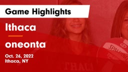 Ithaca  vs oneonta Game Highlights - Oct. 26, 2022
