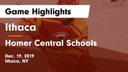 Ithaca  vs Homer Central Schools Game Highlights - Dec. 19, 2019