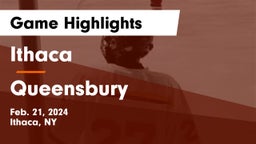Ithaca  vs Queensbury  Game Highlights - Feb. 21, 2024