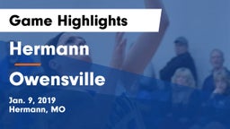 Hermann  vs Owensville  Game Highlights - Jan. 9, 2019